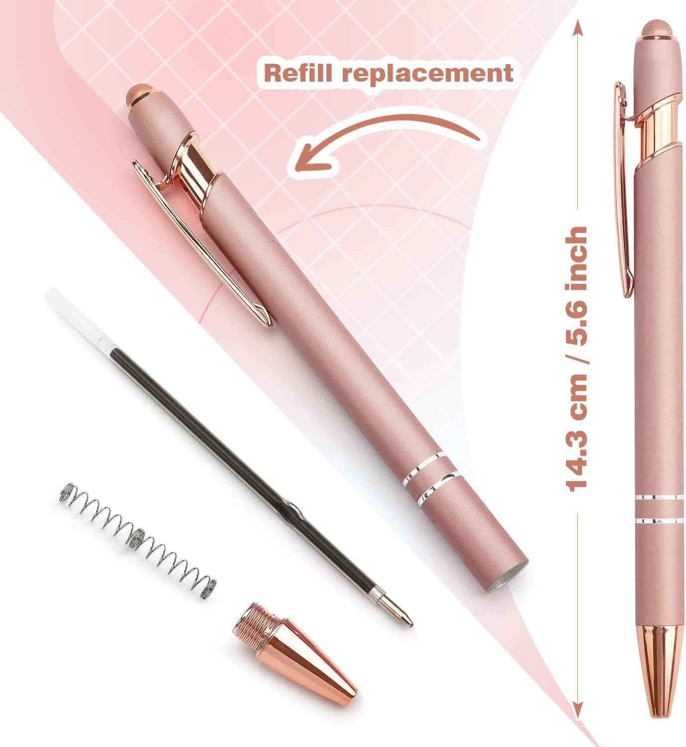 2-in-1 Stylus Retractable Ballpoint Pen with Stylus Tip,1.0mm Black Ink - TTpen