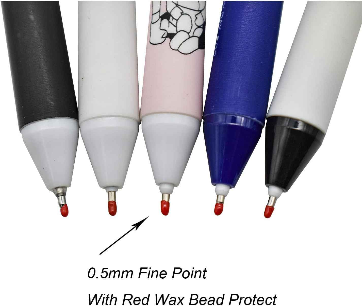 12PCS Retractable Abstract Characters Cute Girls Boys Print Gel Pens - TTpen