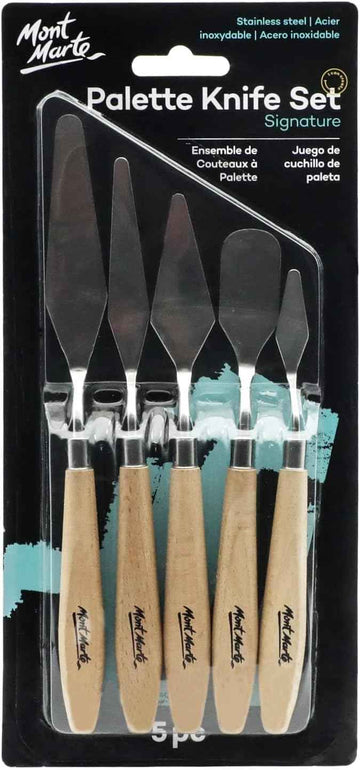 Mont Marte 5Pcs Stainless Steel Palette Knives Set - TTpen