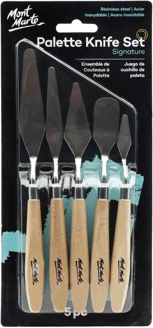 Mont Marte 5Pcs Stainless Steel Palette Knives Set - TTpen