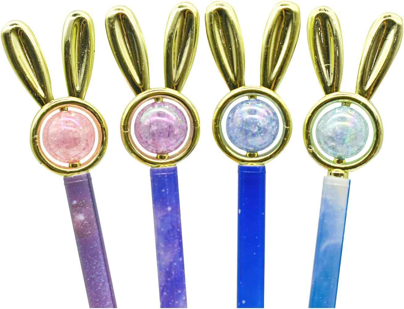 24PCS Rabbit Easter Bunny Pens Starry Sky with Pearl Gel Pens 0.5mm - TTpen