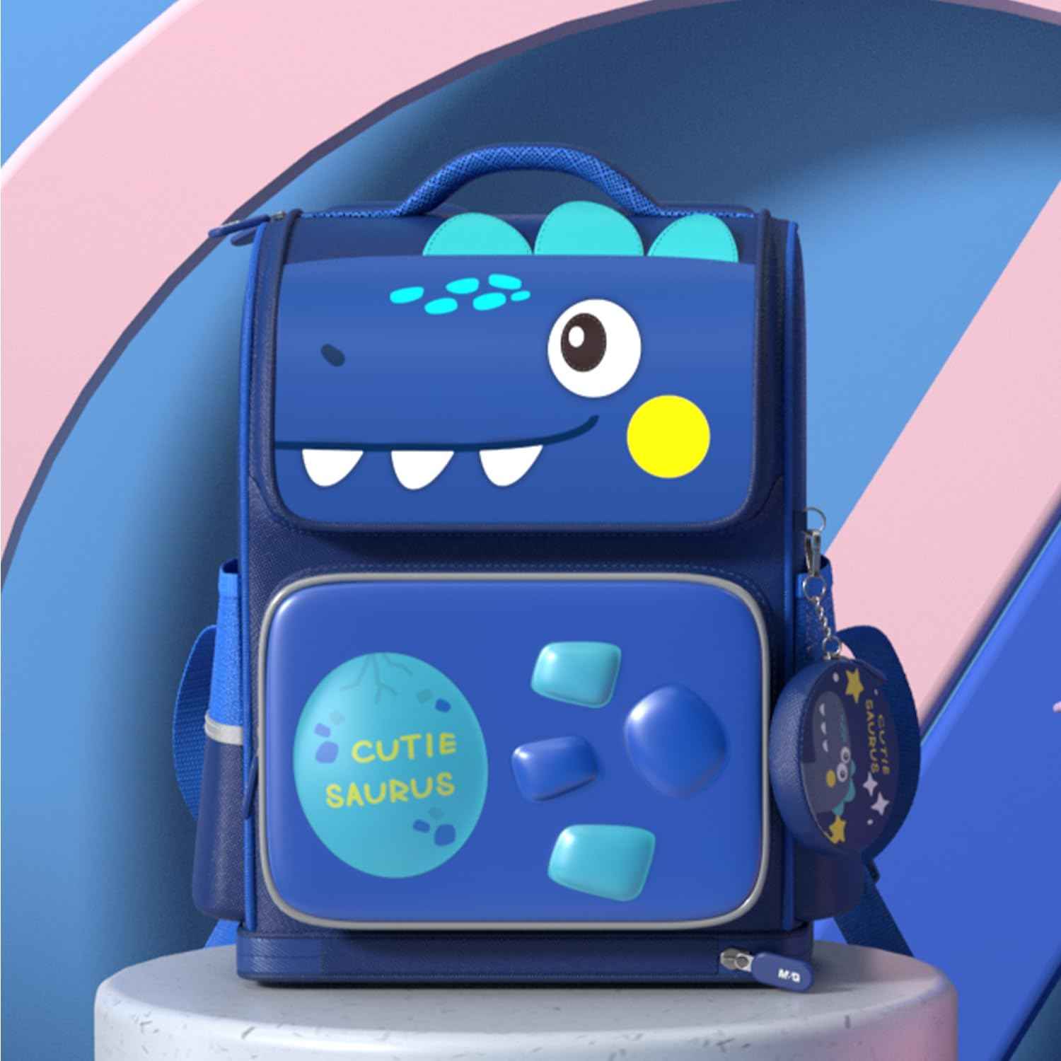 M&G Kids Large Capacity Blue Dinosaur Backpack Boys School Bag - TTpen