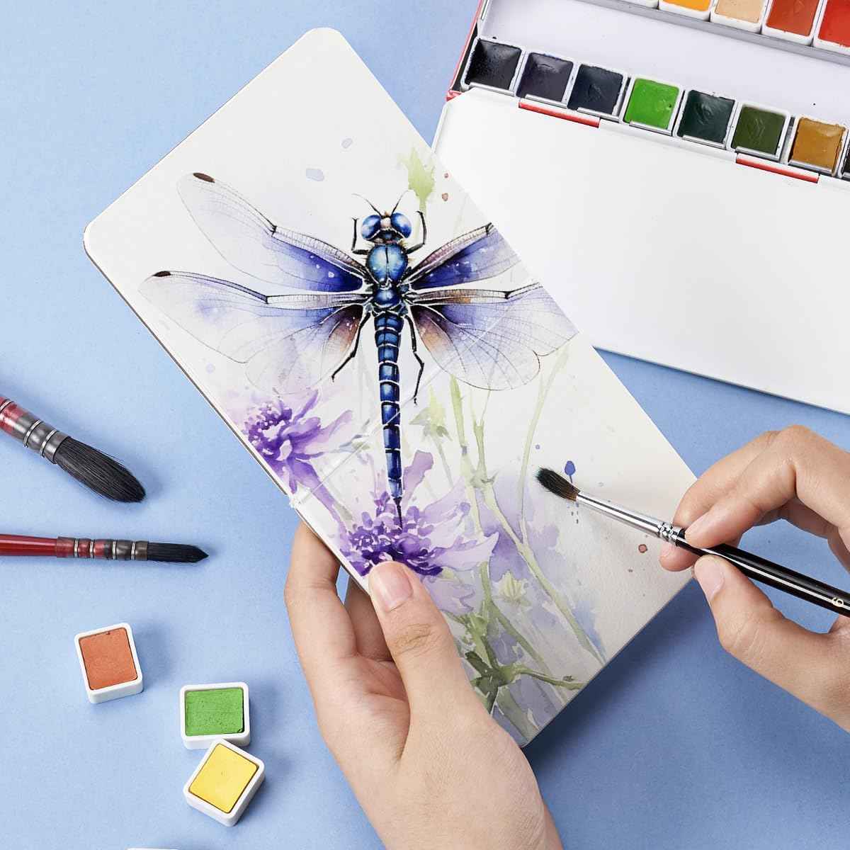 POTENTATE 2 Pack Square Cotton Hot Press Watercolor Paper 10x10cm - TTpen