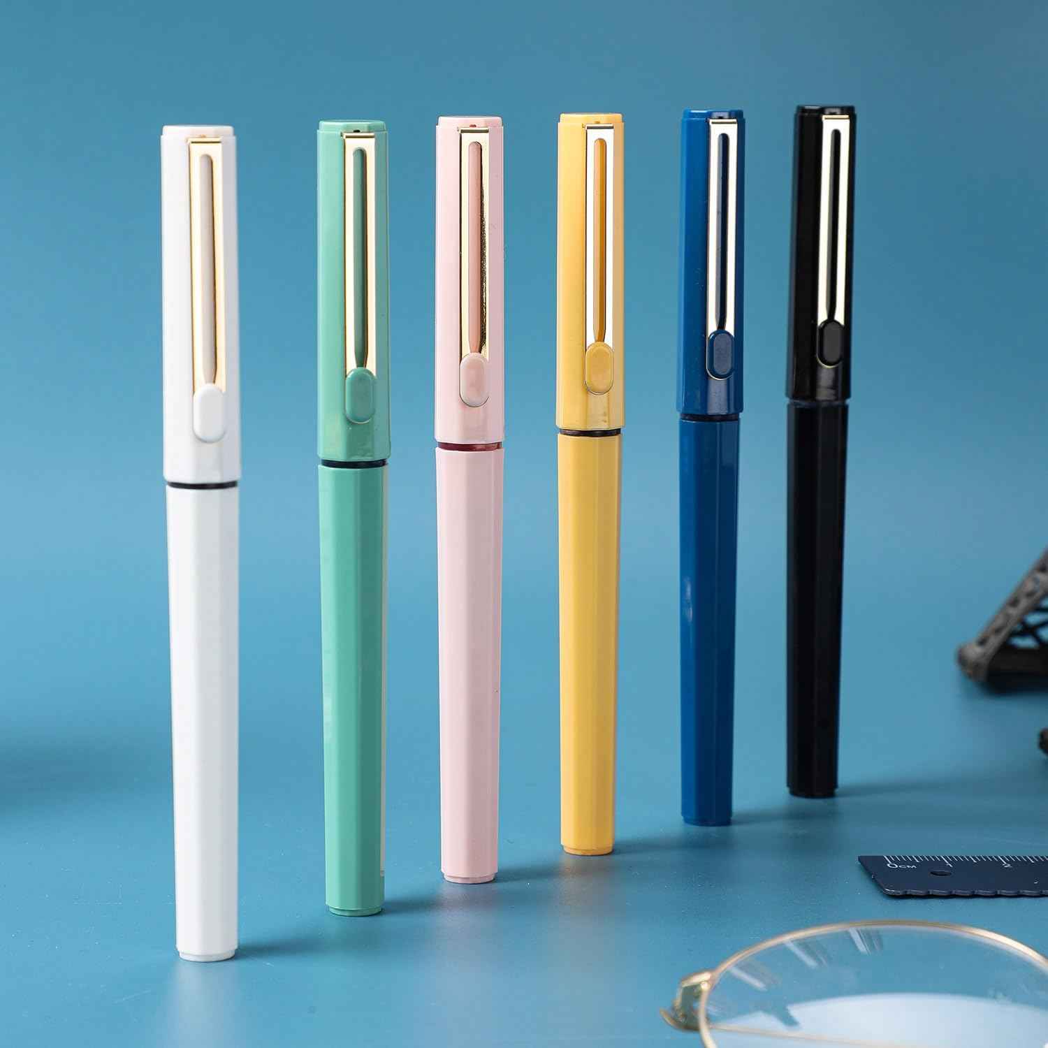 M&G 0.5mm Liquid Rollerball Pens,Black Ink 6 Pack - TTpen