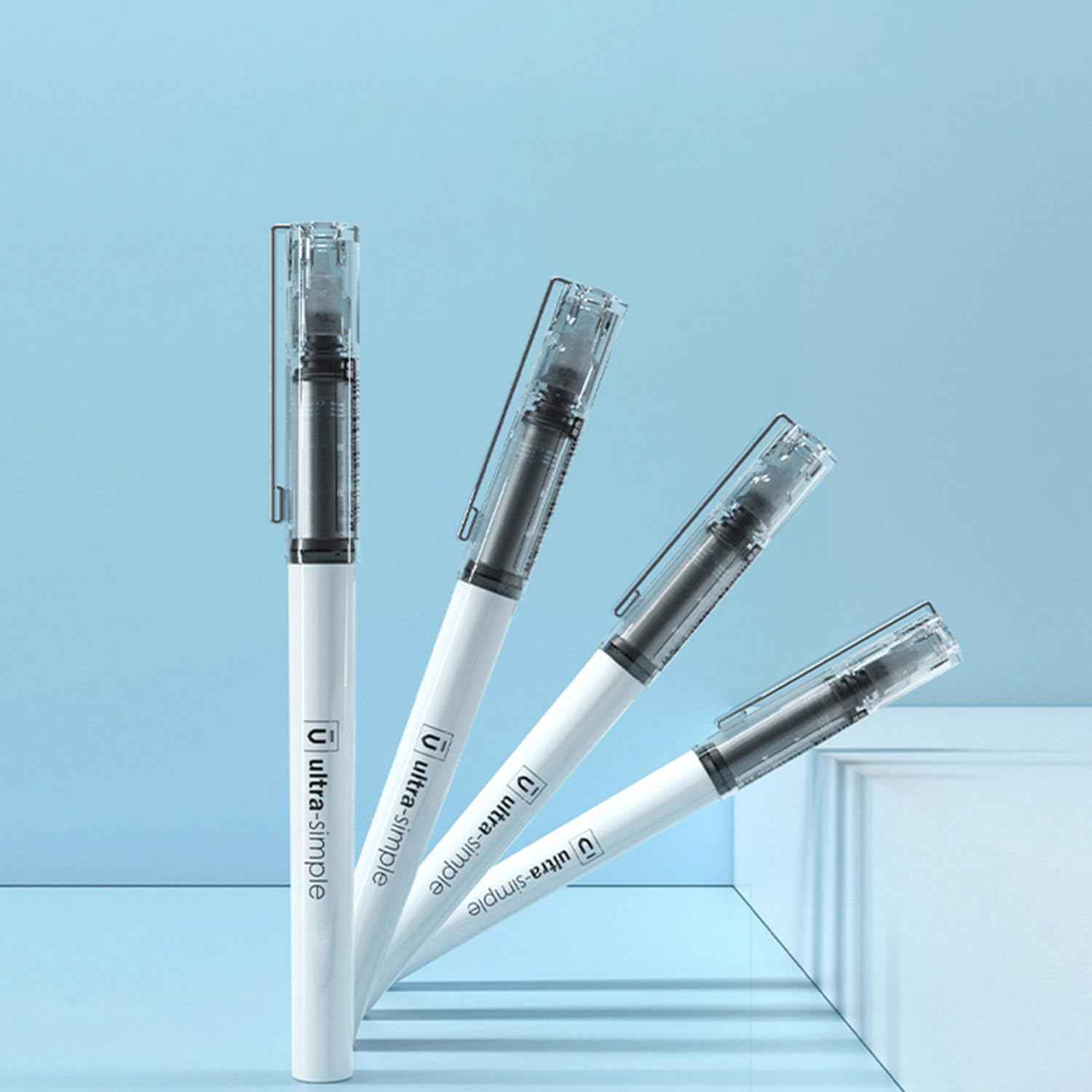 M&G 10Pcs Liquid Rollerball Pens 0.5mm Ultra Fine Point Black Ink Quick Dry - TTpen