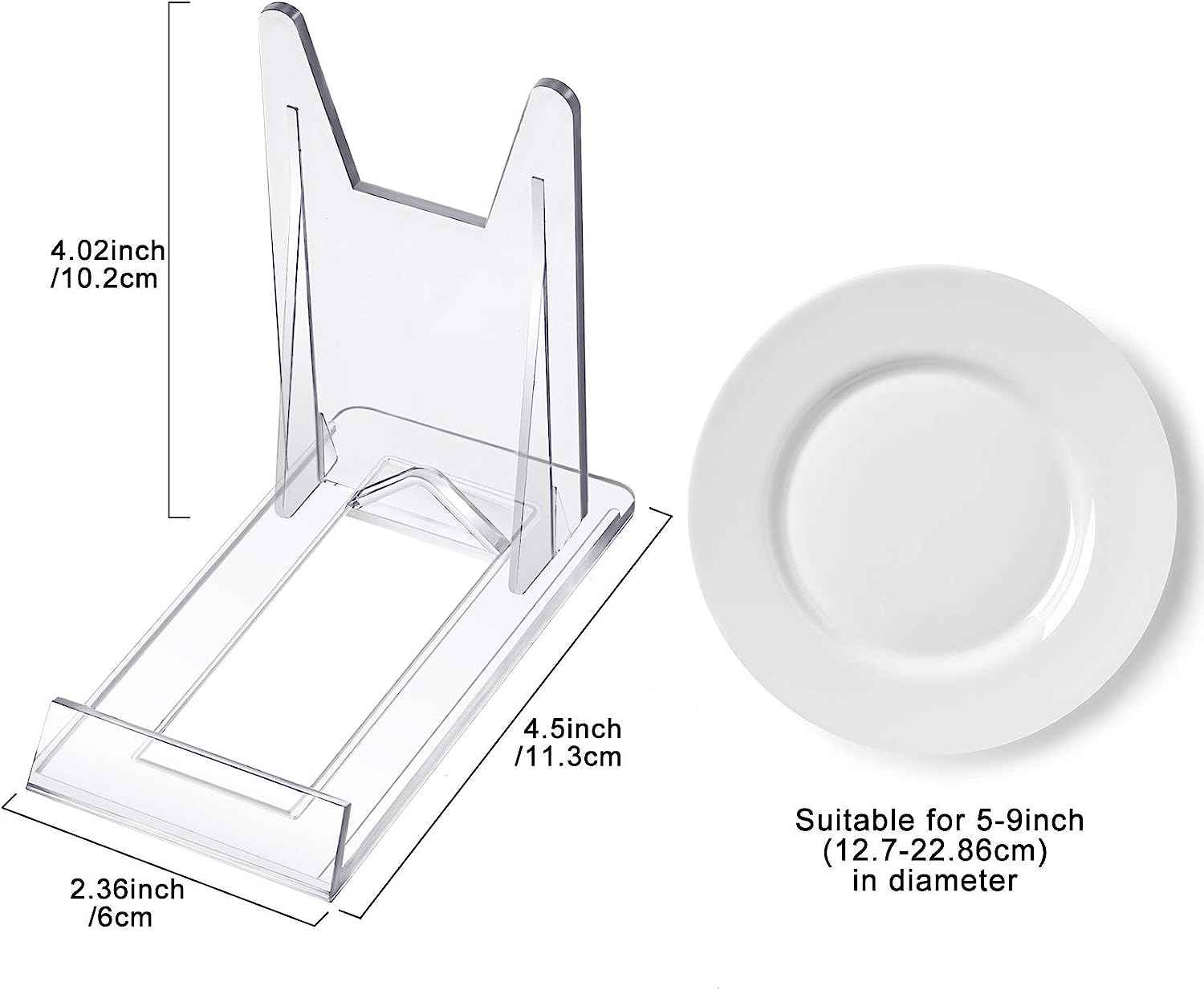 10pcs Mini Acrylic Plate Stands Picture Display Holder - TTpen