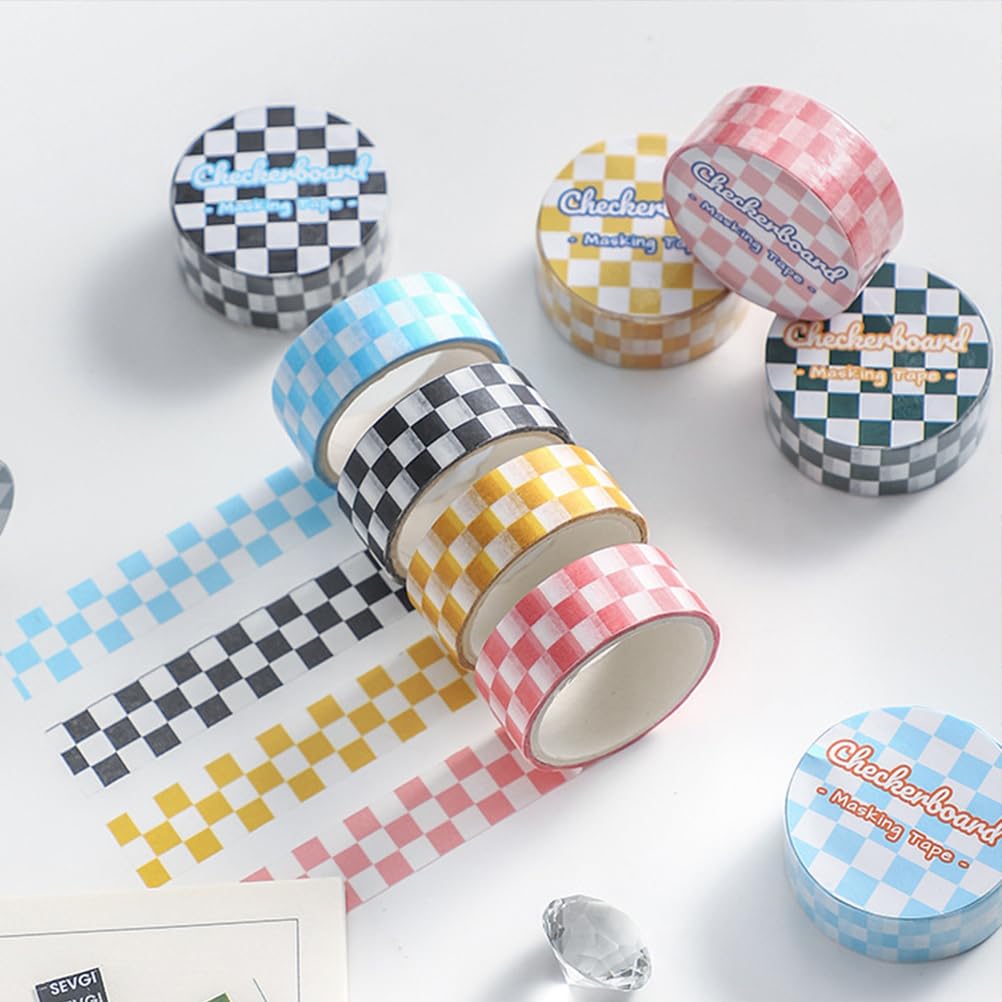 6 Rolls Checkerboard Washi Tape