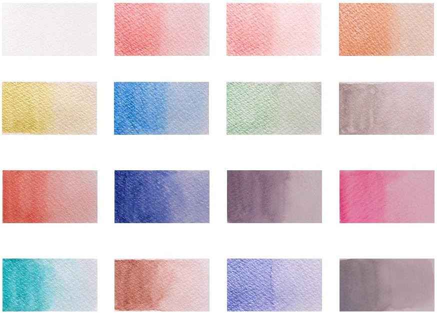 MONT MARTE Metallic Watercolor Pearl Paint Set,16 Colors,1 Paint Brush - TTpen