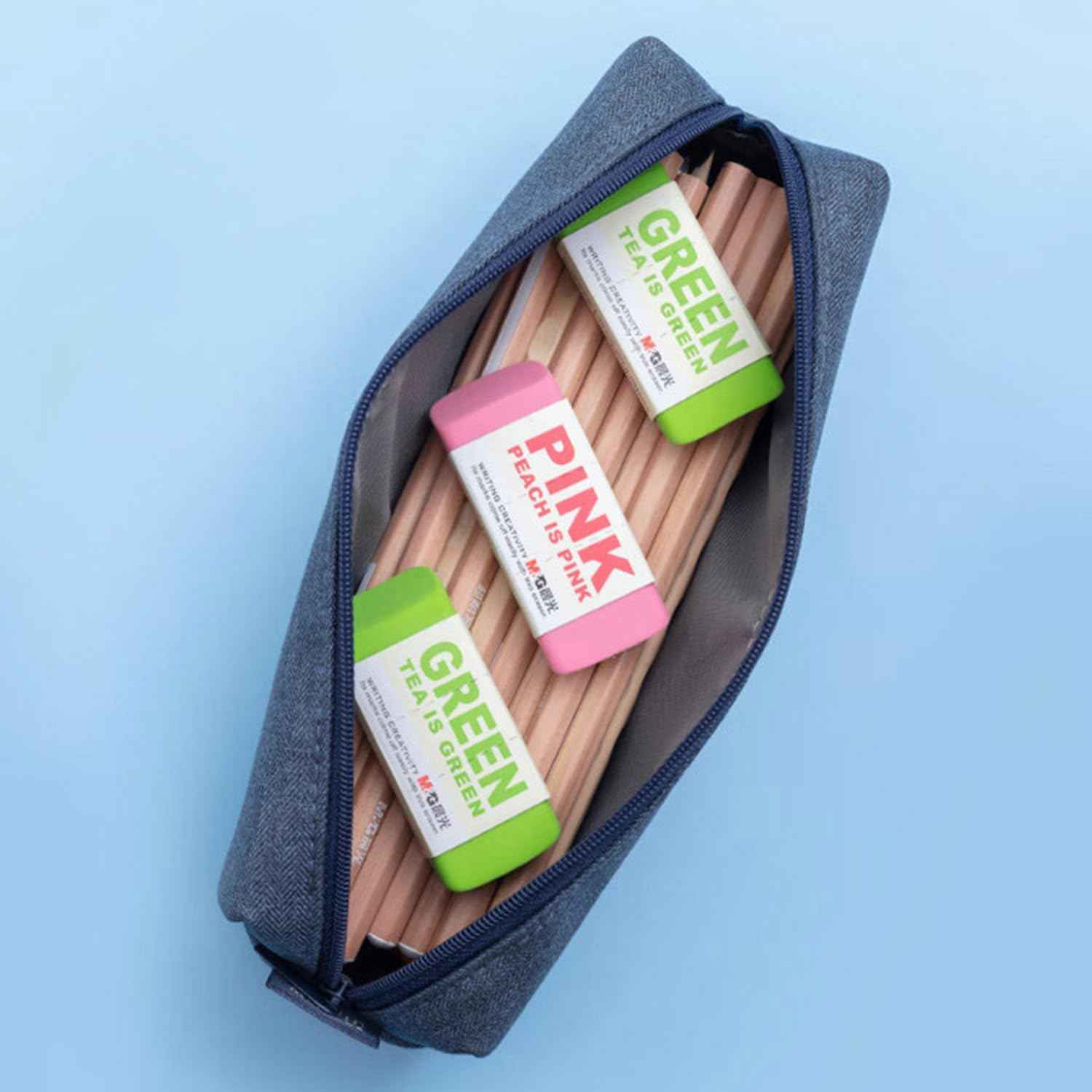 M&G Large Pencil Erasers,8 Assort Colors - TTpen