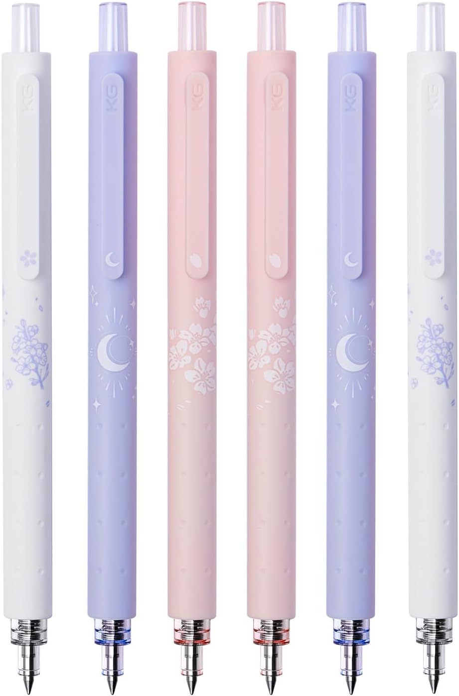Kaco Gel Pens Cute Stationery 6 Pieces 0.5mm
