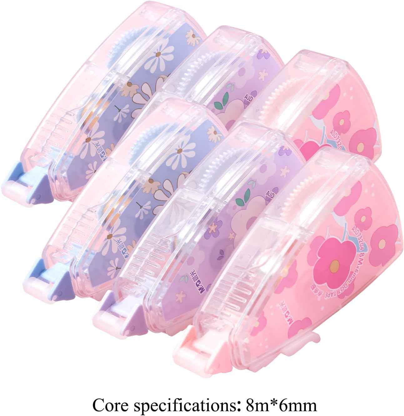 M&G Double Sided Glue Transparent Tape Roller,48M/157FT,6 Pack - TTpen