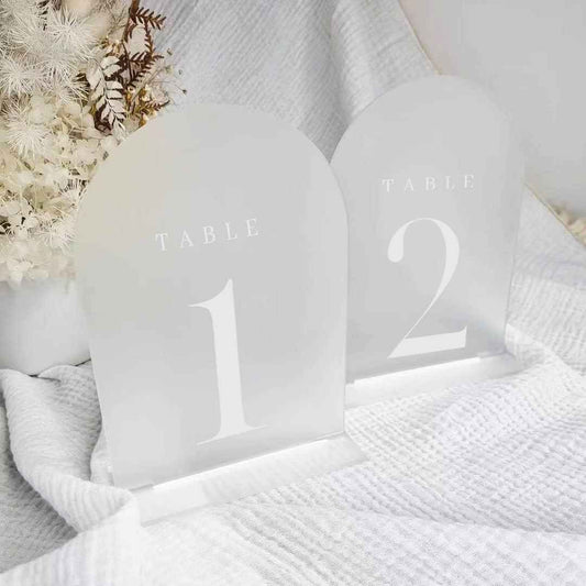 Frosted Arch Acrylic Table Numbers 1-10 for Wedding Reception,5x7 INCH - TTpen