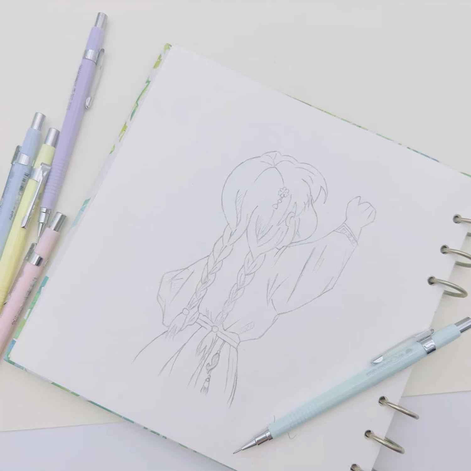 COLNK 6pcs Pastel Art Mechanical Pencil Set 0.5mm - TTpen