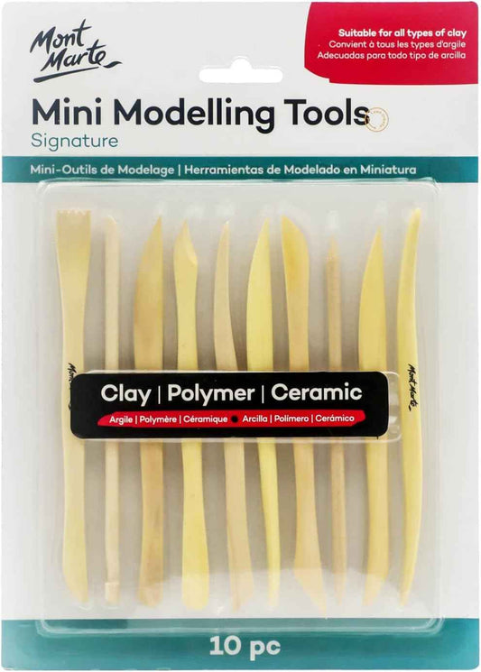 Mont Marte Boxwood Mini Clay Modeling Tools 10 Piece - TTpen
