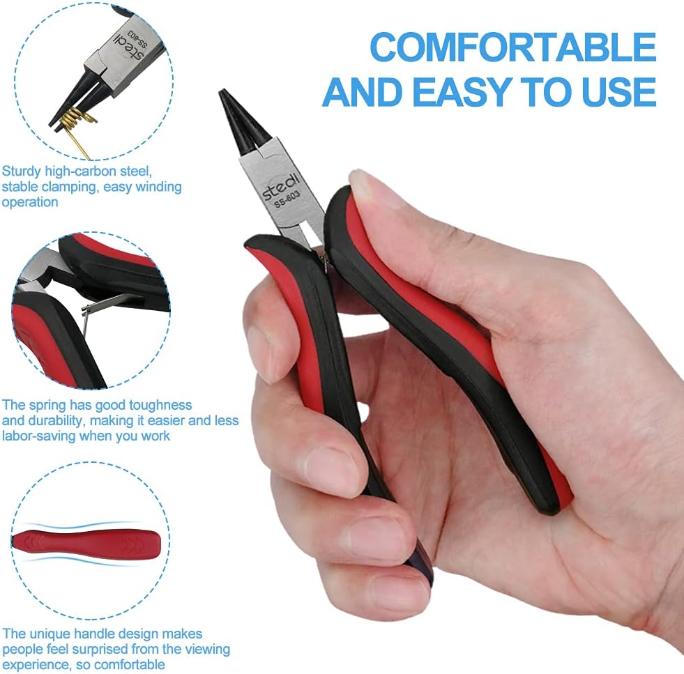 Stedi 5-inch Round Nose Pliers for Jewelry Making Handicrafts - TTpen