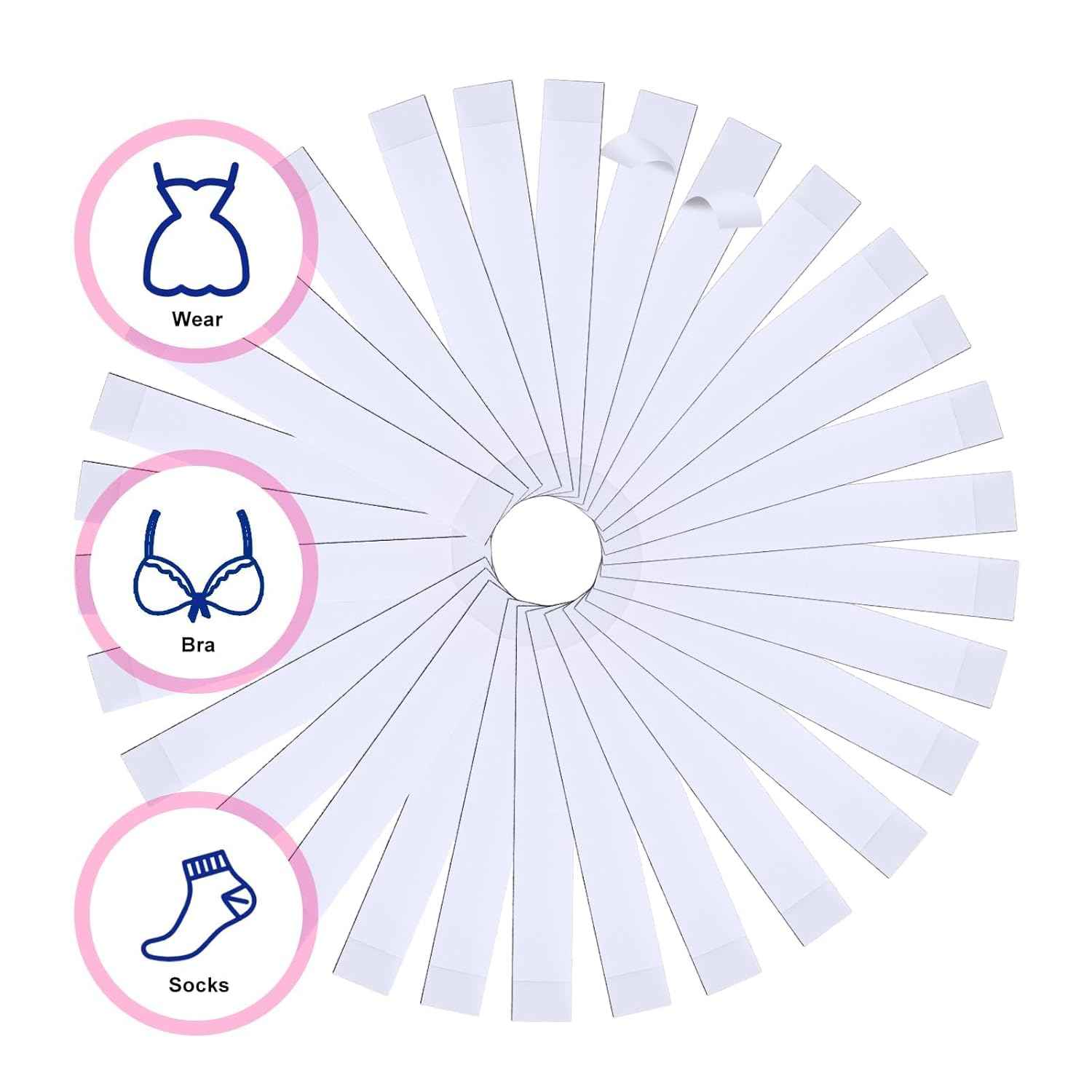 144-Strips Double-Sided Tape for Fashion, Clothes, Body 2 Sizes