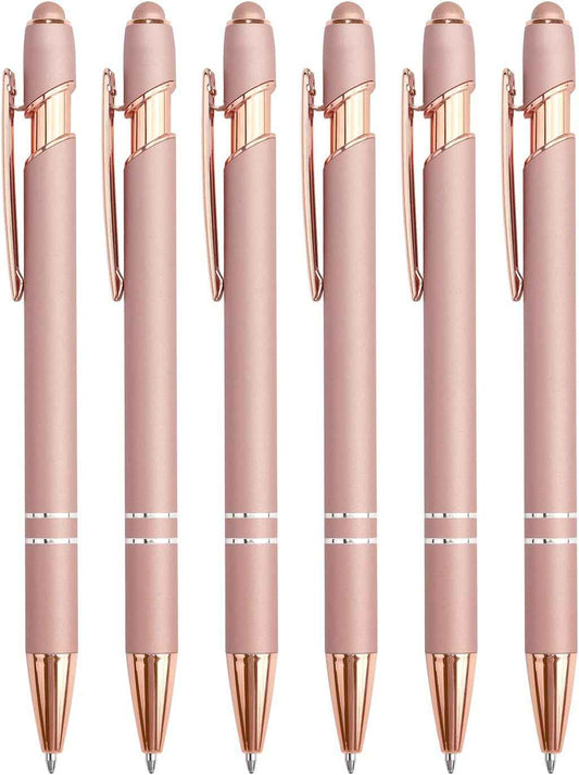 2-in-1 Stylus Retractable Ballpoint Pen with Stylus Tip,1.0mm Black Ink - TTpen