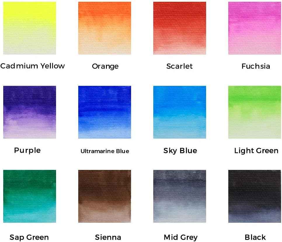 Mont Marte Premium 12 Watercolor Real Brush Pens - TTpen