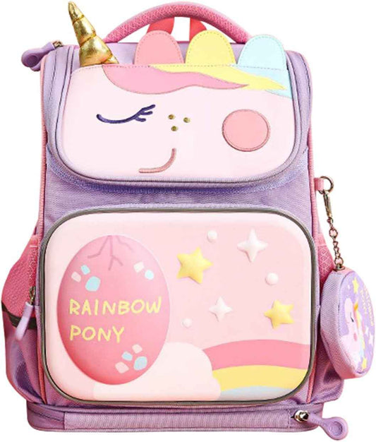 M&G Kids Large Capacity Pink Unicorn Backpack Girls School Bag - TTpen
