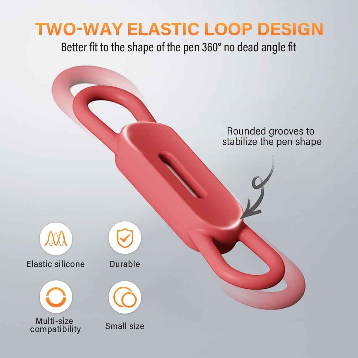 Silicone Magnetic Pen Holders 8 Pack for Refrigerator,Whiteboards