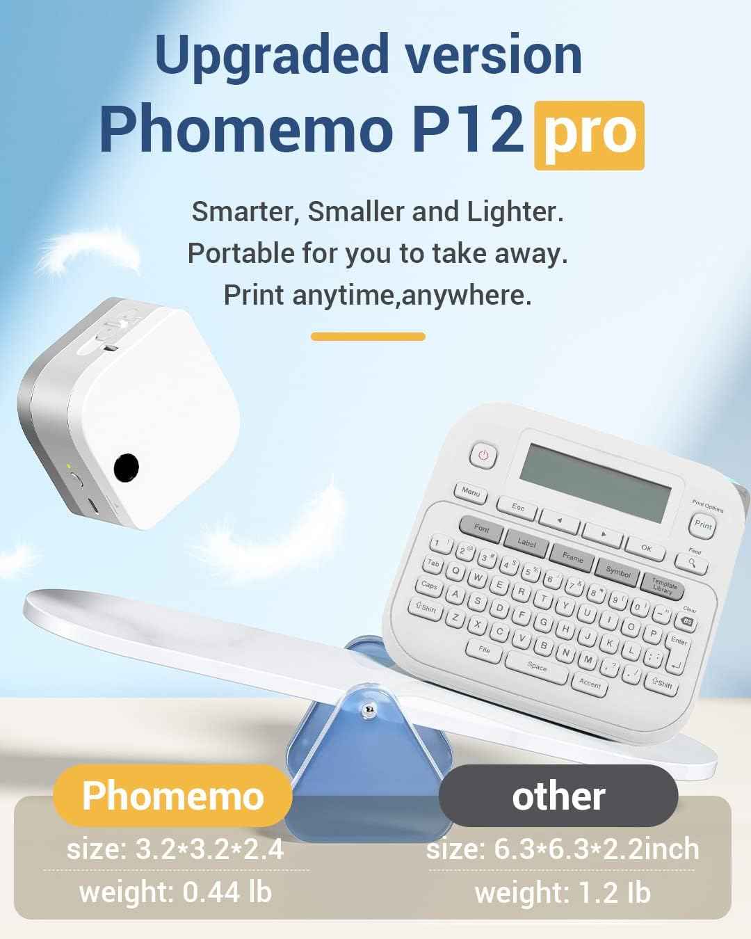 Phomemo P20 Pro Label Maker Machine with Tape,Small Handheld Sticker Printer - TTpen