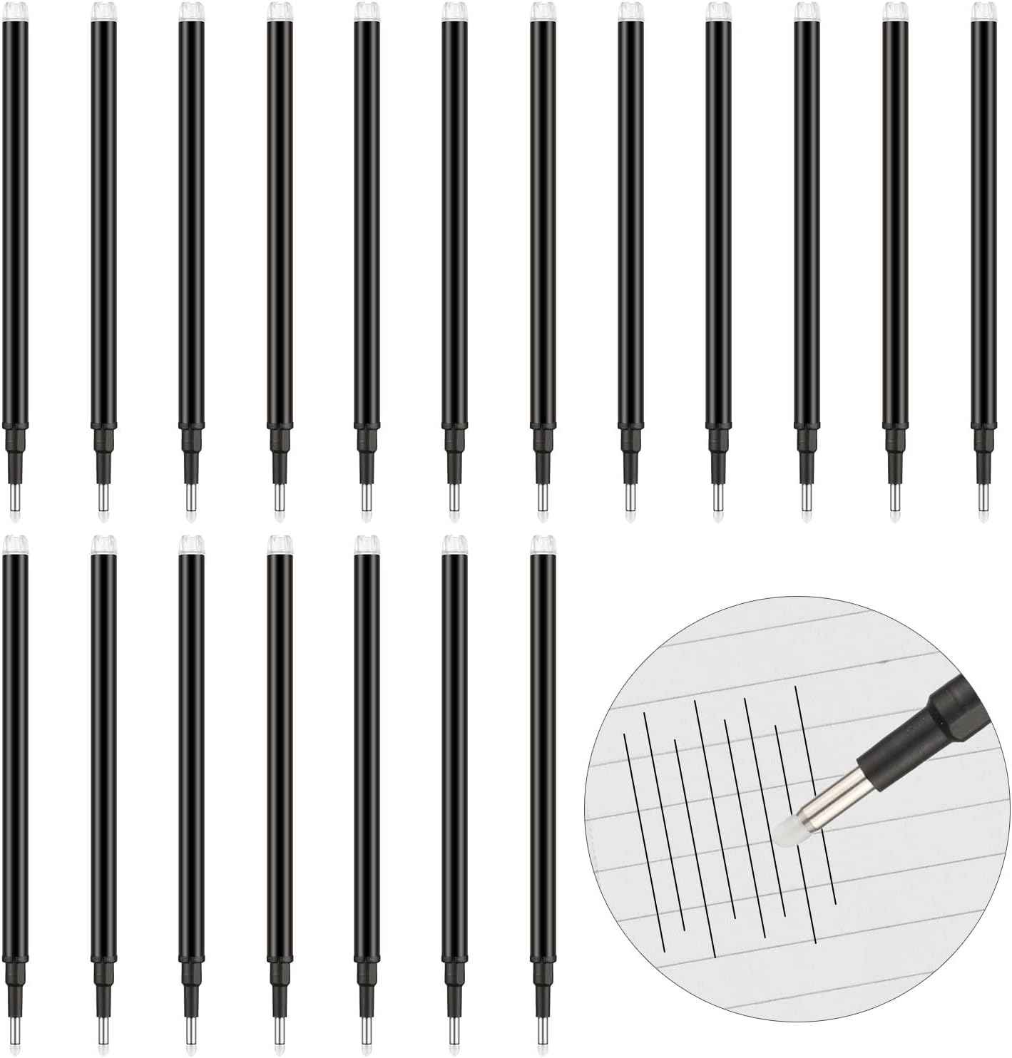 24 Pack Erasable Gel Ink Pen Refills Fine Point 0.7 mm (Black) - TTpen