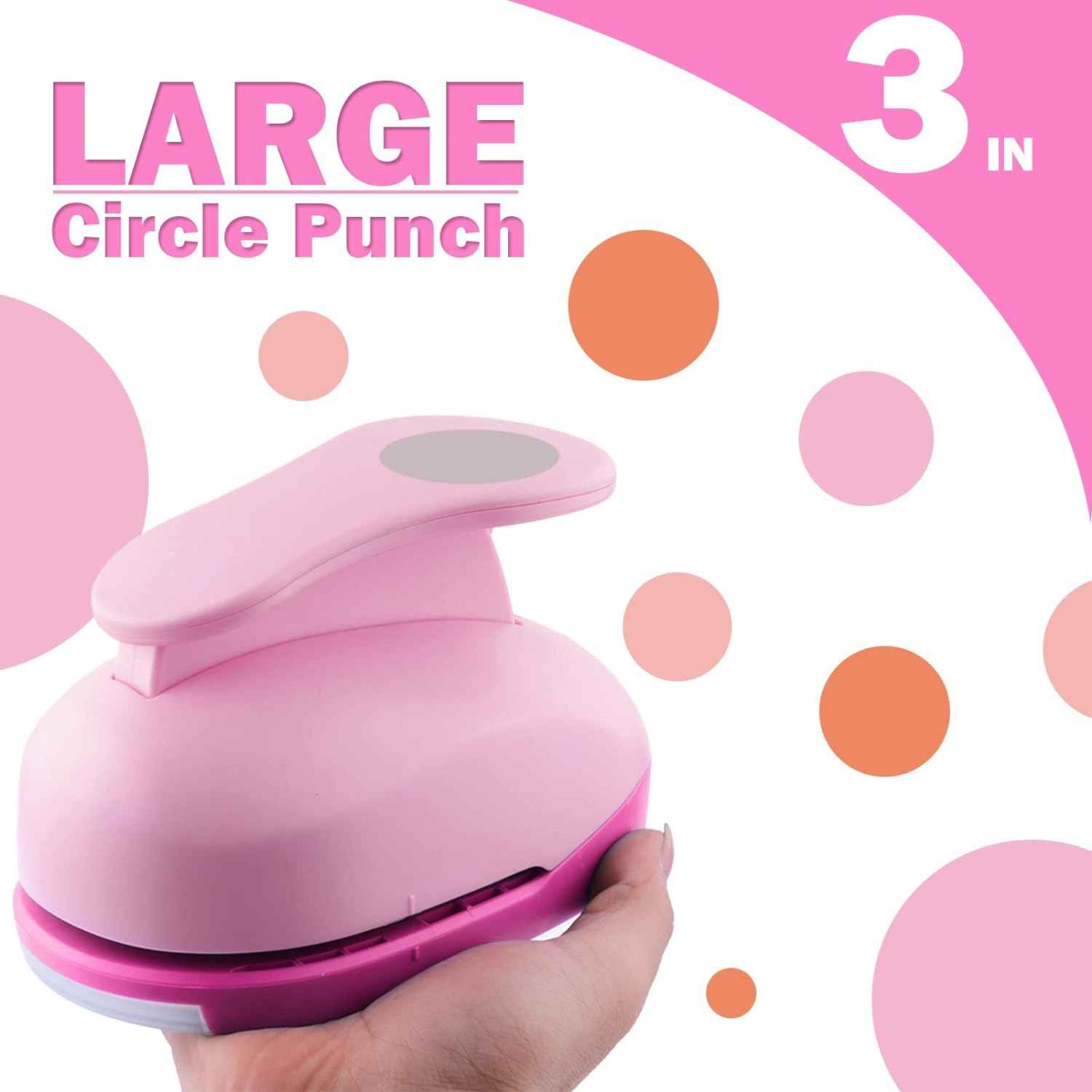 Large 3 Inch Craft Circle Hole Paper Punch for Greeting Cards,Scrapbook - TTpen