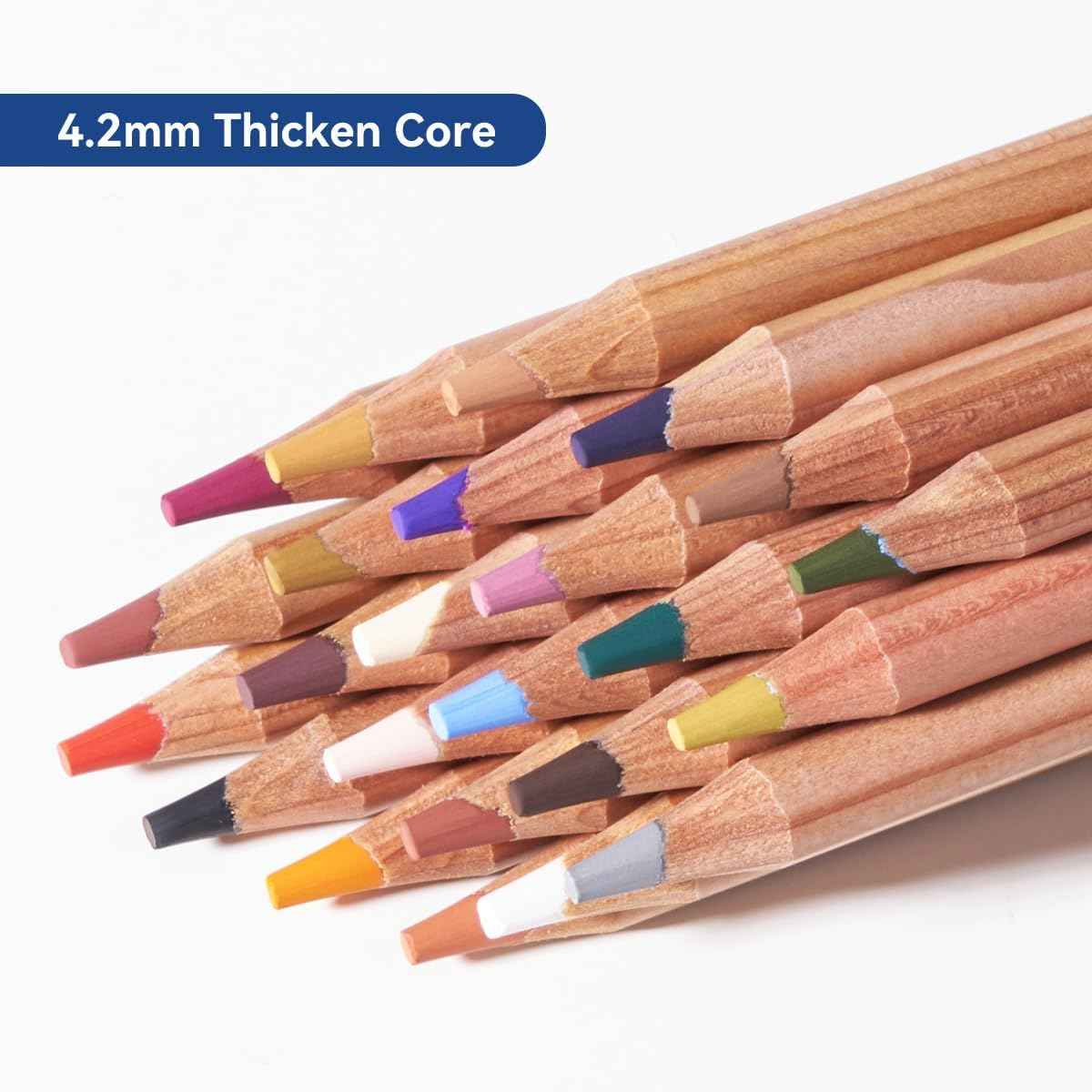 NYONI Professional 24 Pastel Chalk Colored Charcoal Pencils - TTpen