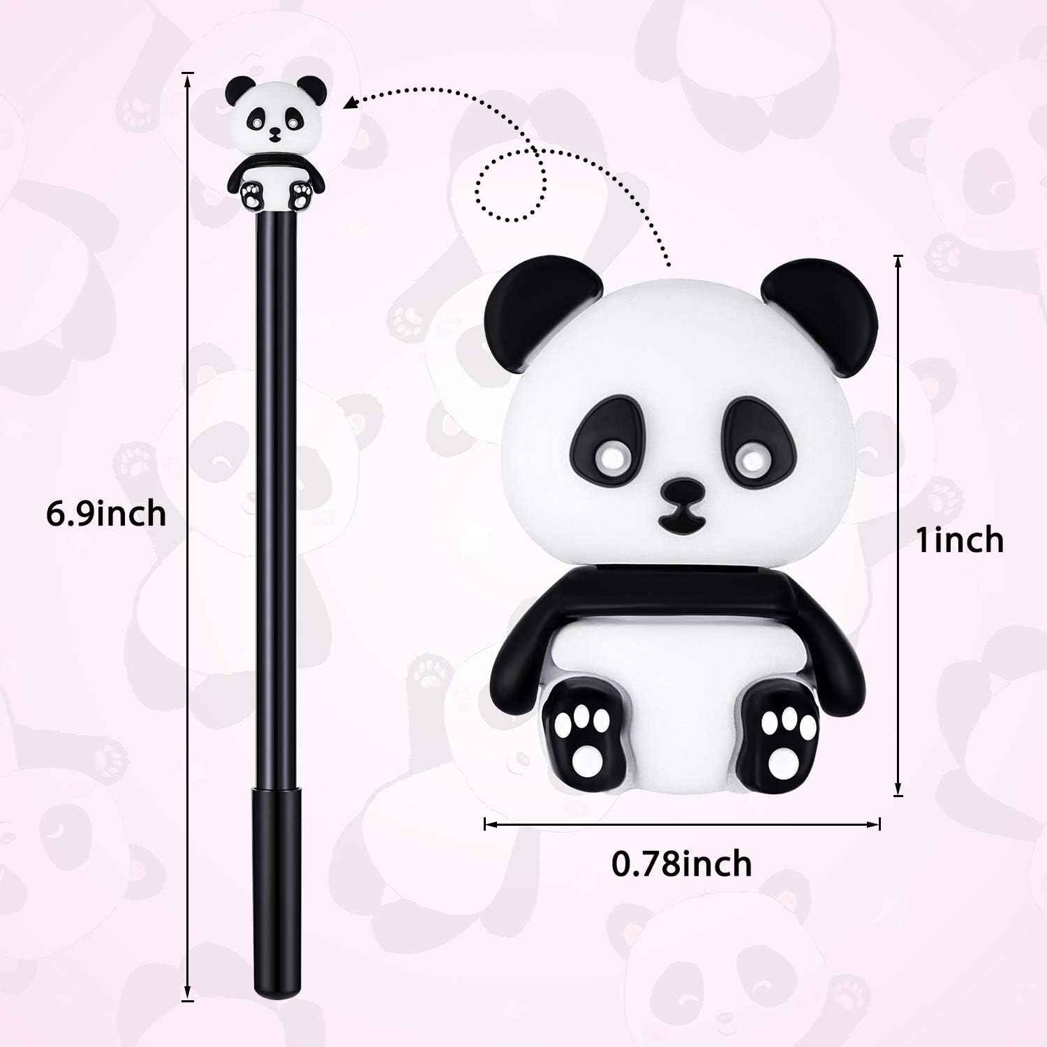 20Pcs Back to School Cute Panda 0.5 mm Black Gel Ink Pens - TTpen