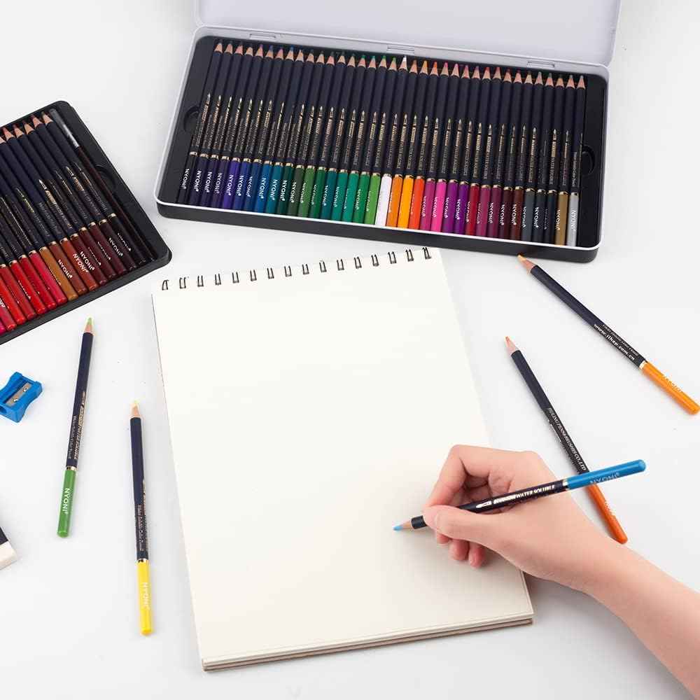 Nyoni 72 Watercolor Pencils Set with Brush - TTpen