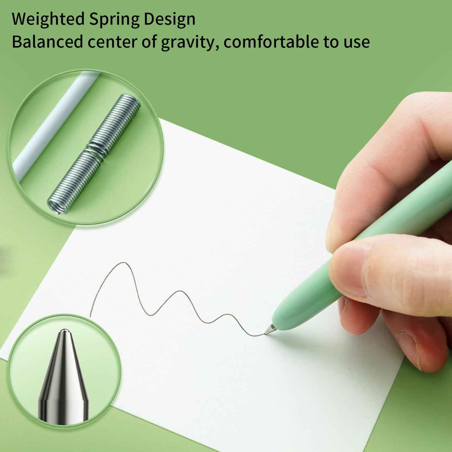 M&G 4Pcs Gel Pens,0.5mm Black Ink Pens Fine Point - TTpen