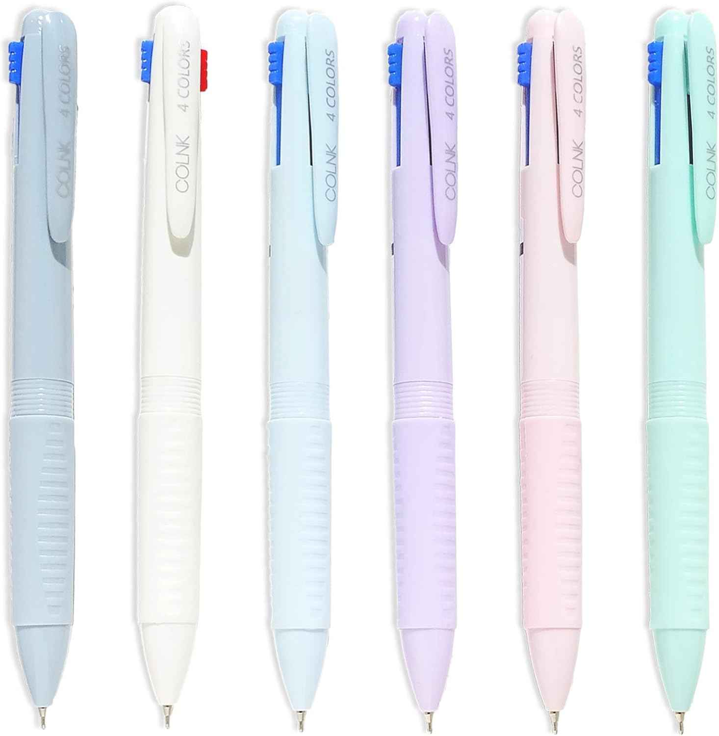 COLNK 4IN1 Multicolor Ballpoint Pen 0.5mm 6 Count - TTpen