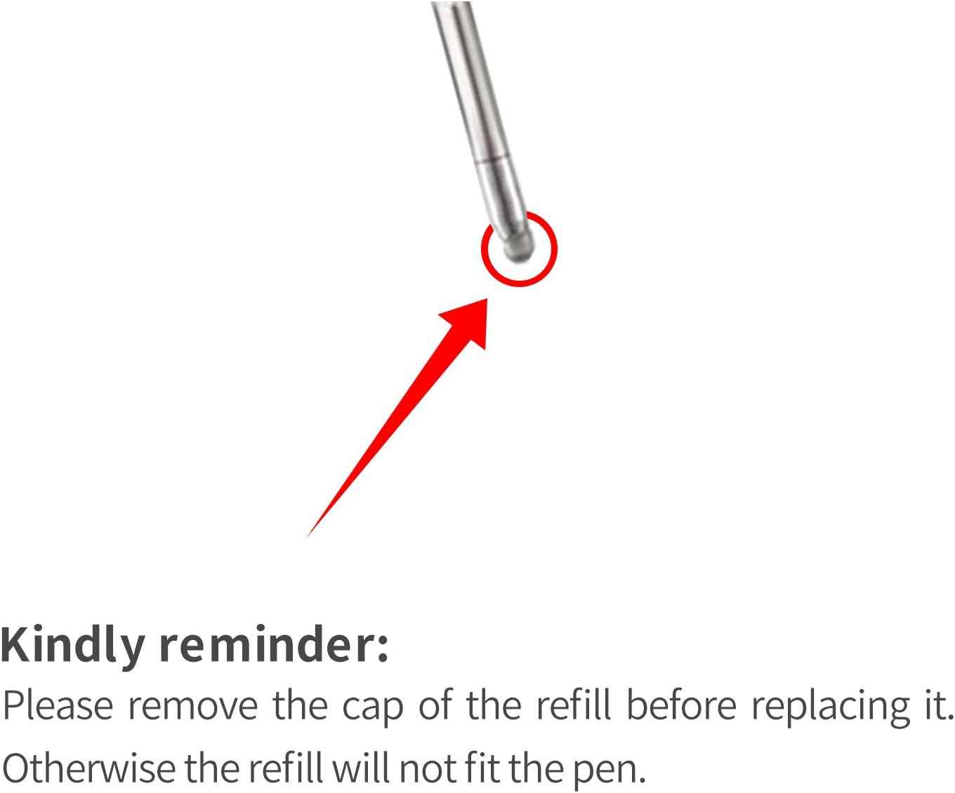 10pcs Black Blue Ink Replaceable Ballpoint Pen Refills,2.75 inch (70mm) - TTpen