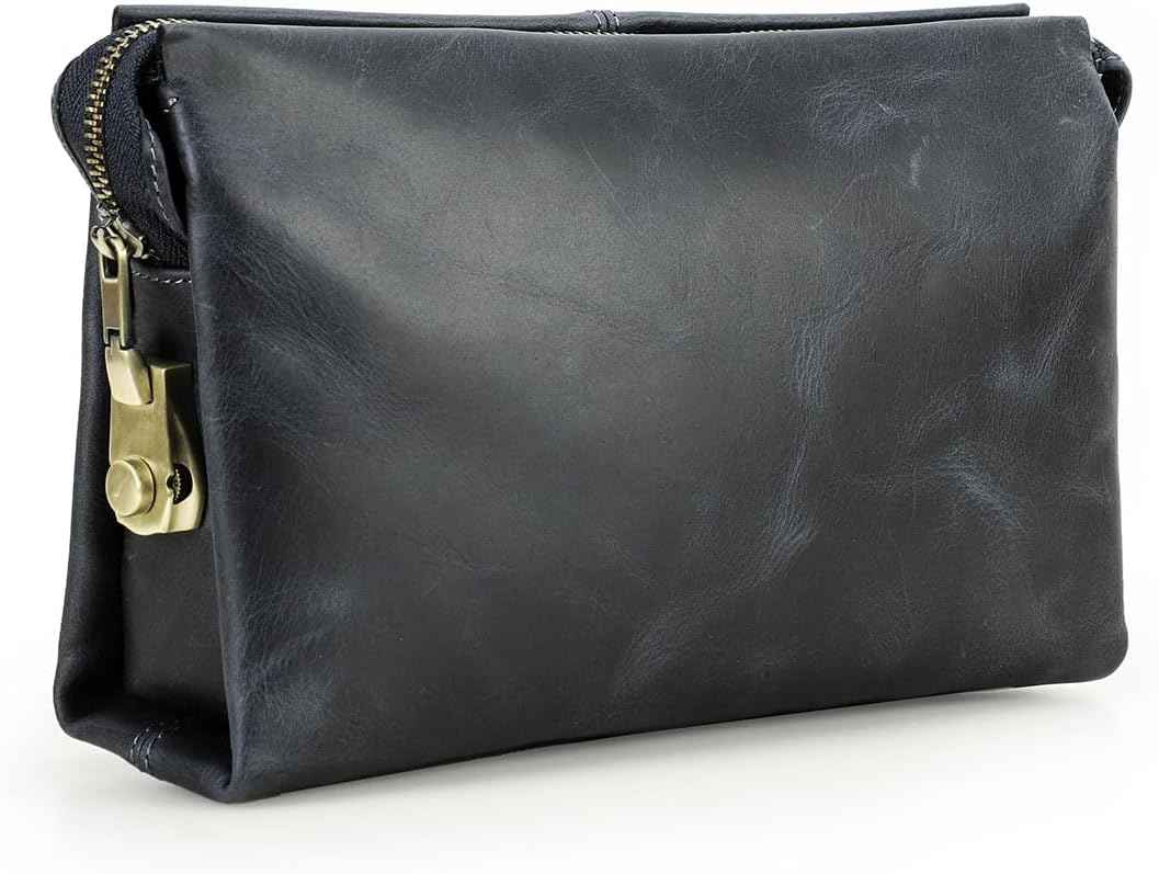 Genuine Leather Men Clutch Purse Bag Wallet Anti Theft