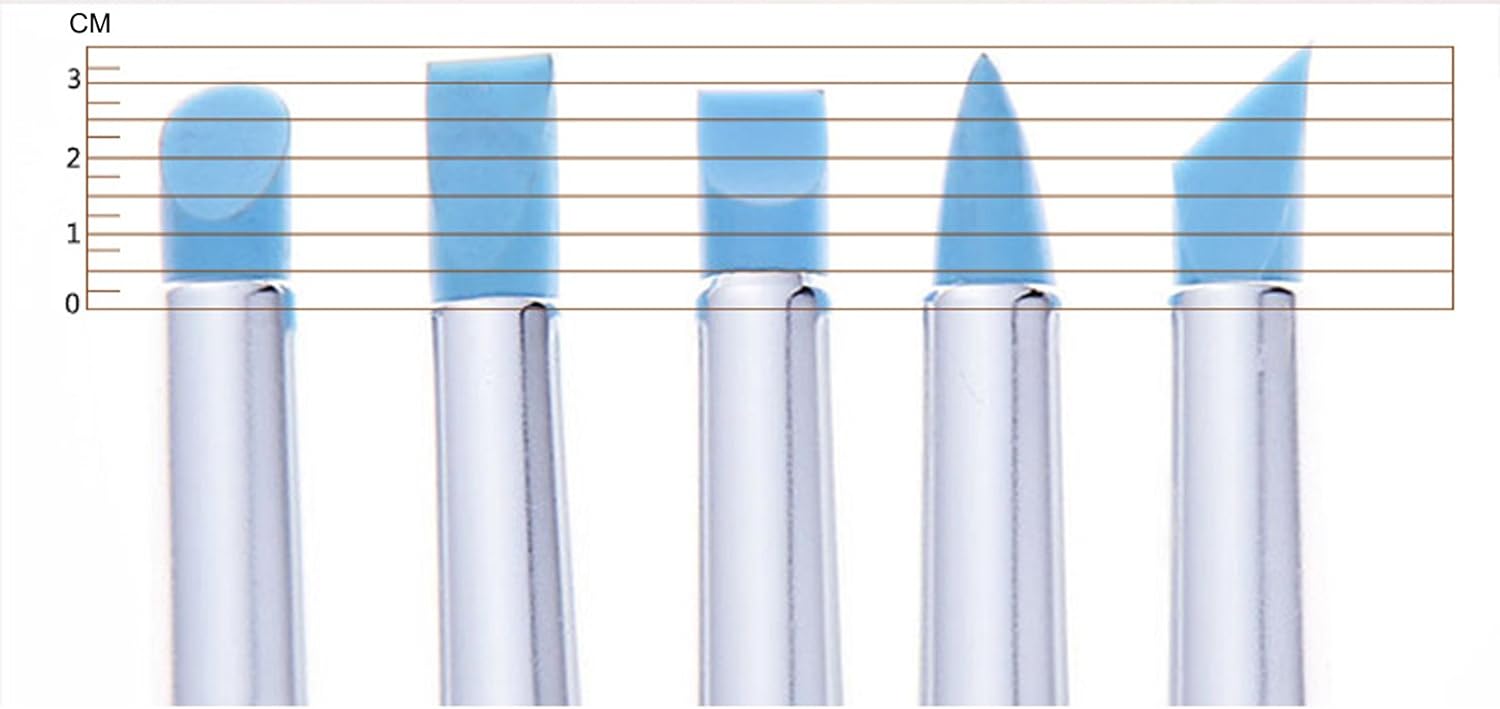 5pcs Silicon Brushes Blender for Painting,Masking Fluid,Clay Molding