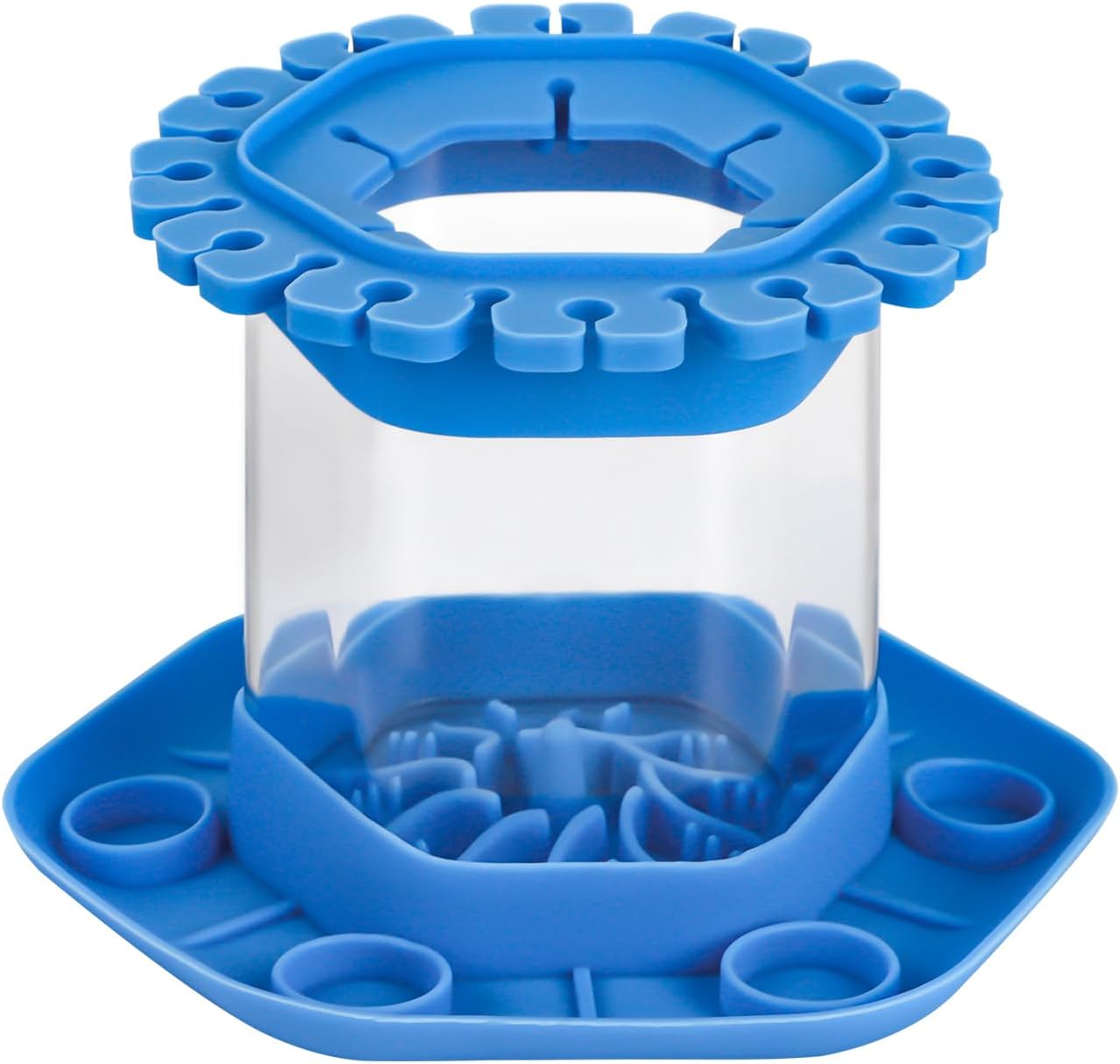 Paint Brush Pen Cleaner Rinse Cup Holder Blue