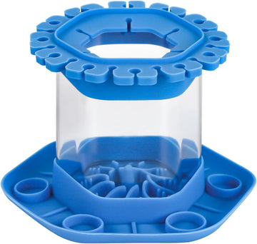 Paint Brush Pen Cleaner Rinse Cup Holder Blue