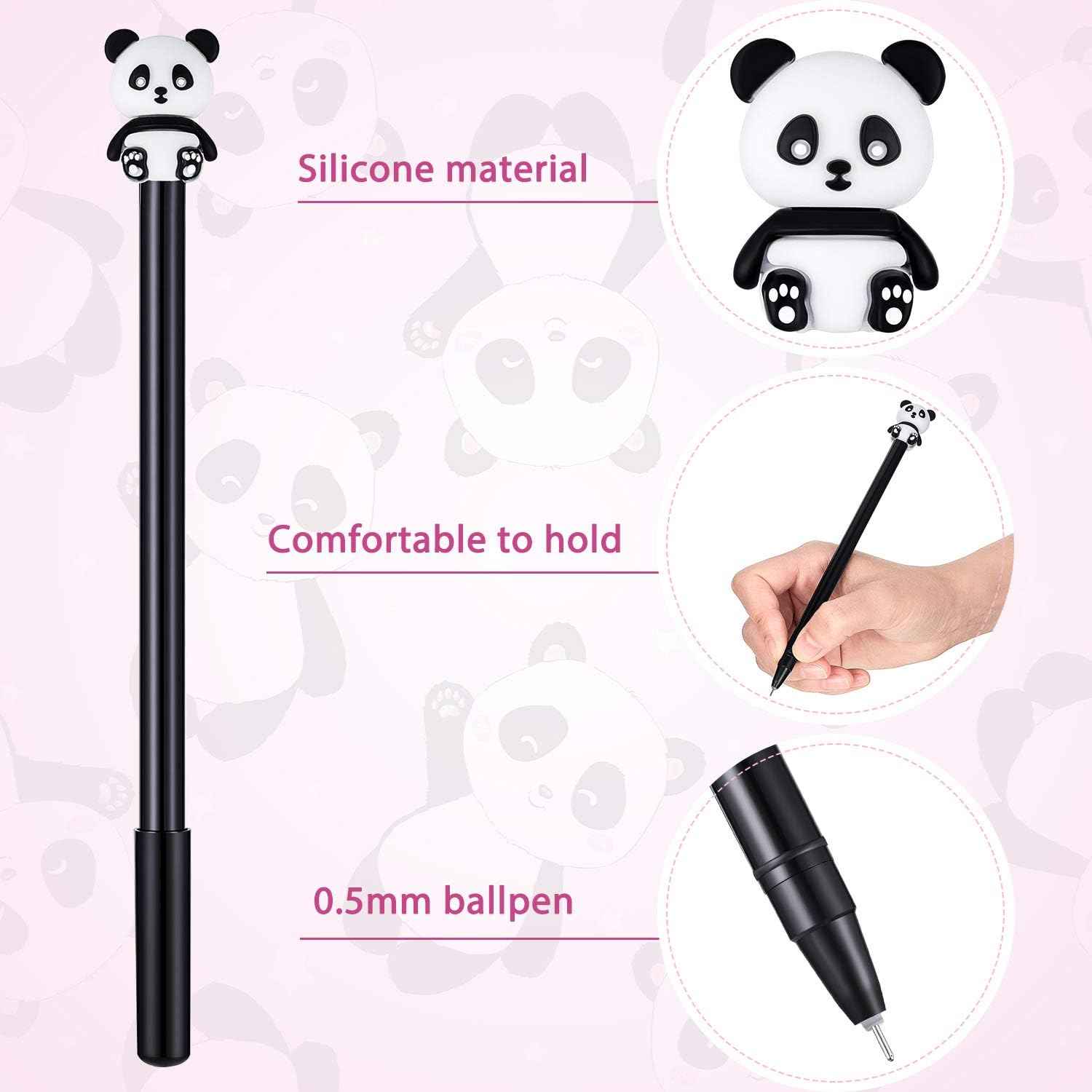 20Pcs Back to School Cute Panda 0.5 mm Black Gel Ink Pens - TTpen