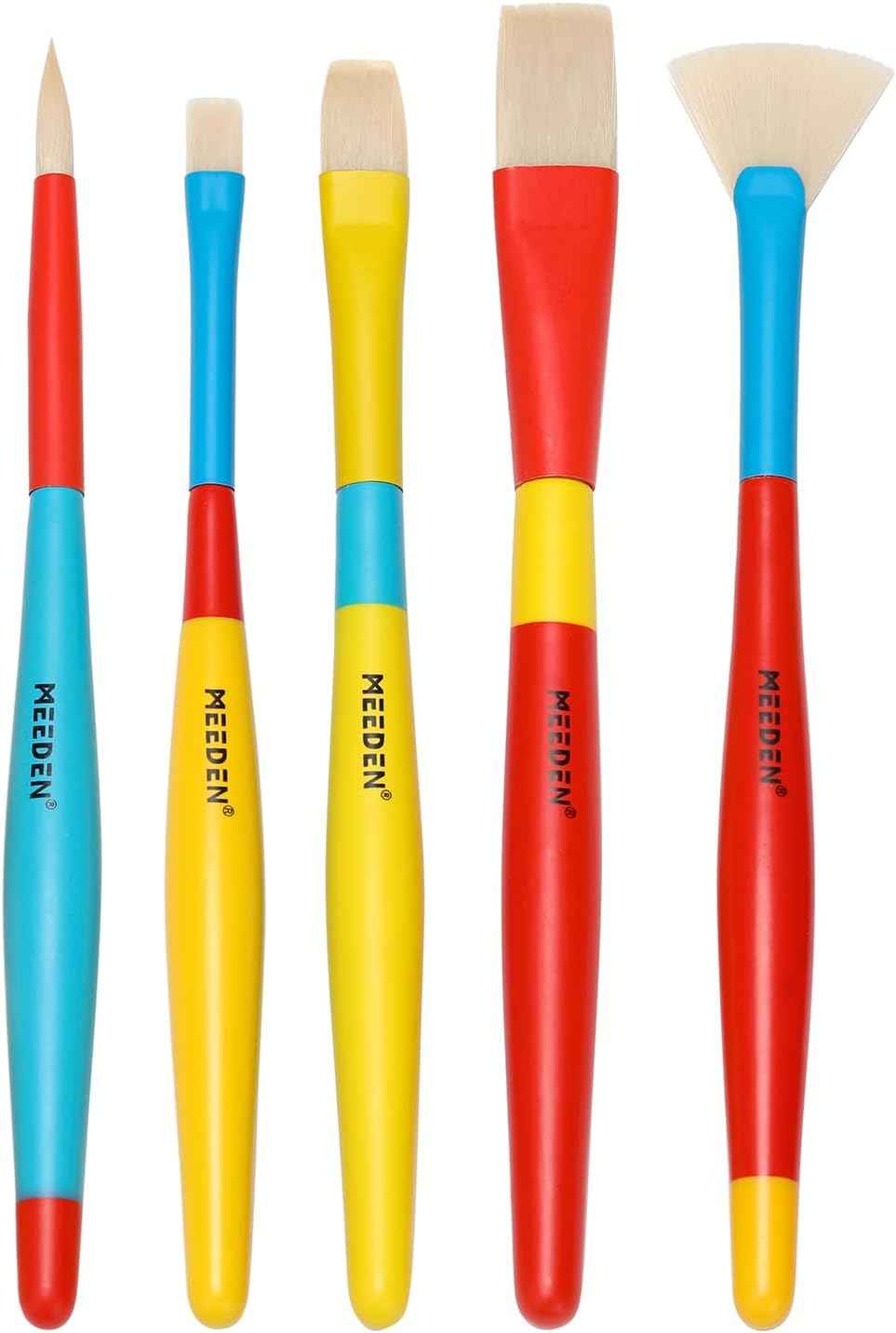 MEEDEN Paint Brushes for Kids 5 Pack