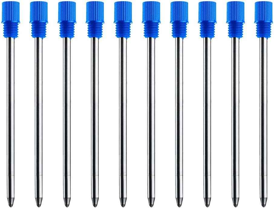 10pcs Black Blue Ink Replaceable Ballpoint Pen Refills,2.75 inch (70mm) - TTpen