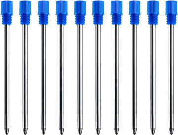 10pcs Black Blue Ink Replaceable Ballpoint Pen Refills,2.75 inch (70mm) - TTpen
