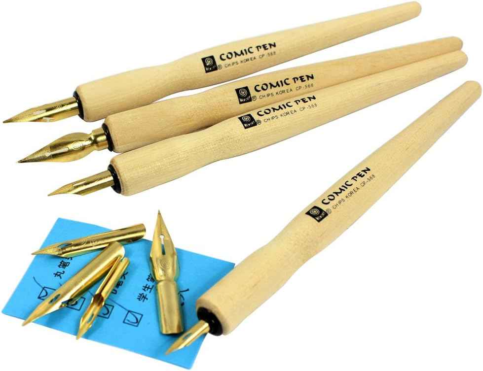 MEMORY 4 Wooden Comic Dip Pen Set - TTpen