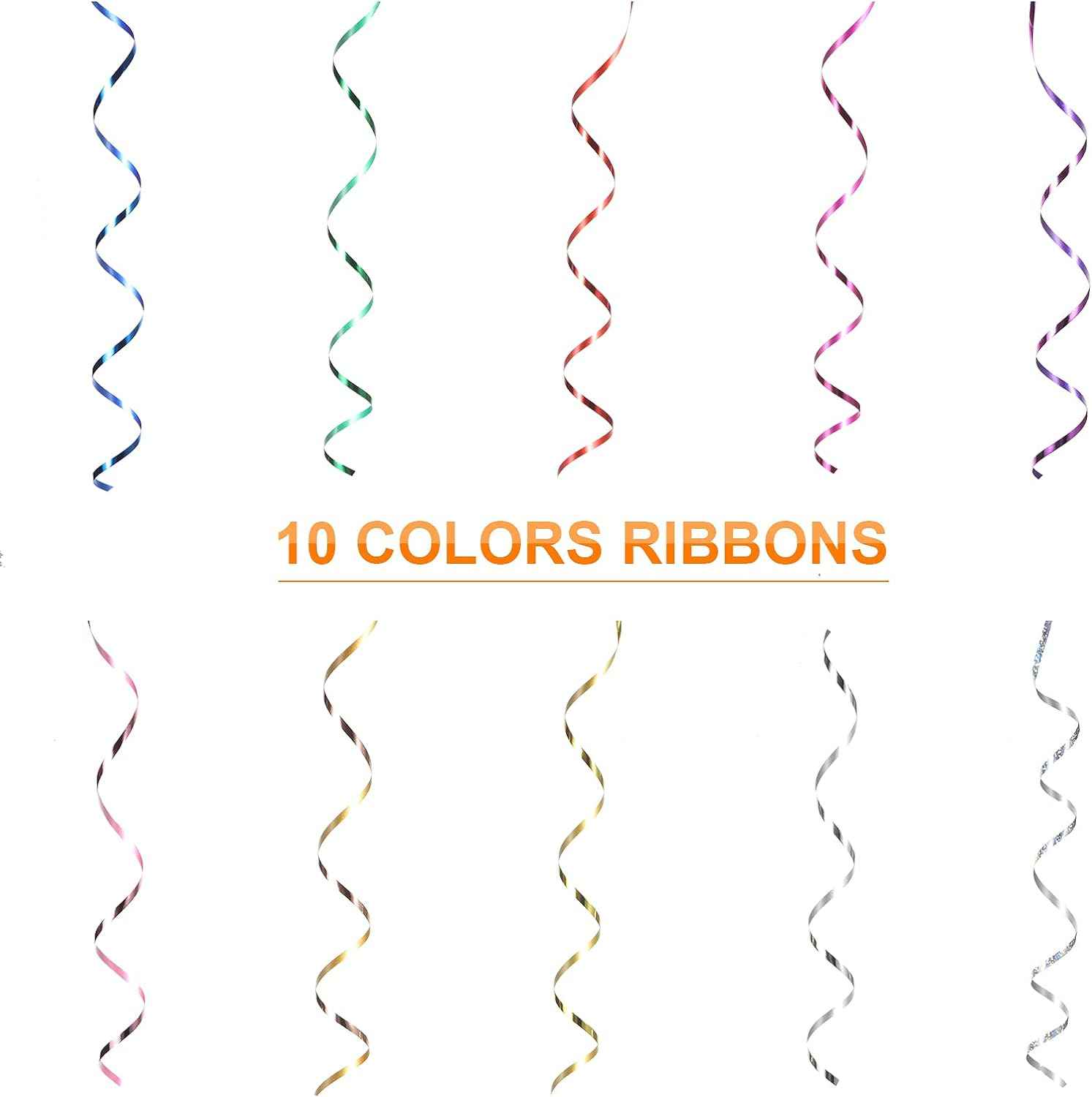 31.5 Inch x 100 Ft Gift Cellophane Wrap Roll with Colorful Curling Ribbon - TTpen