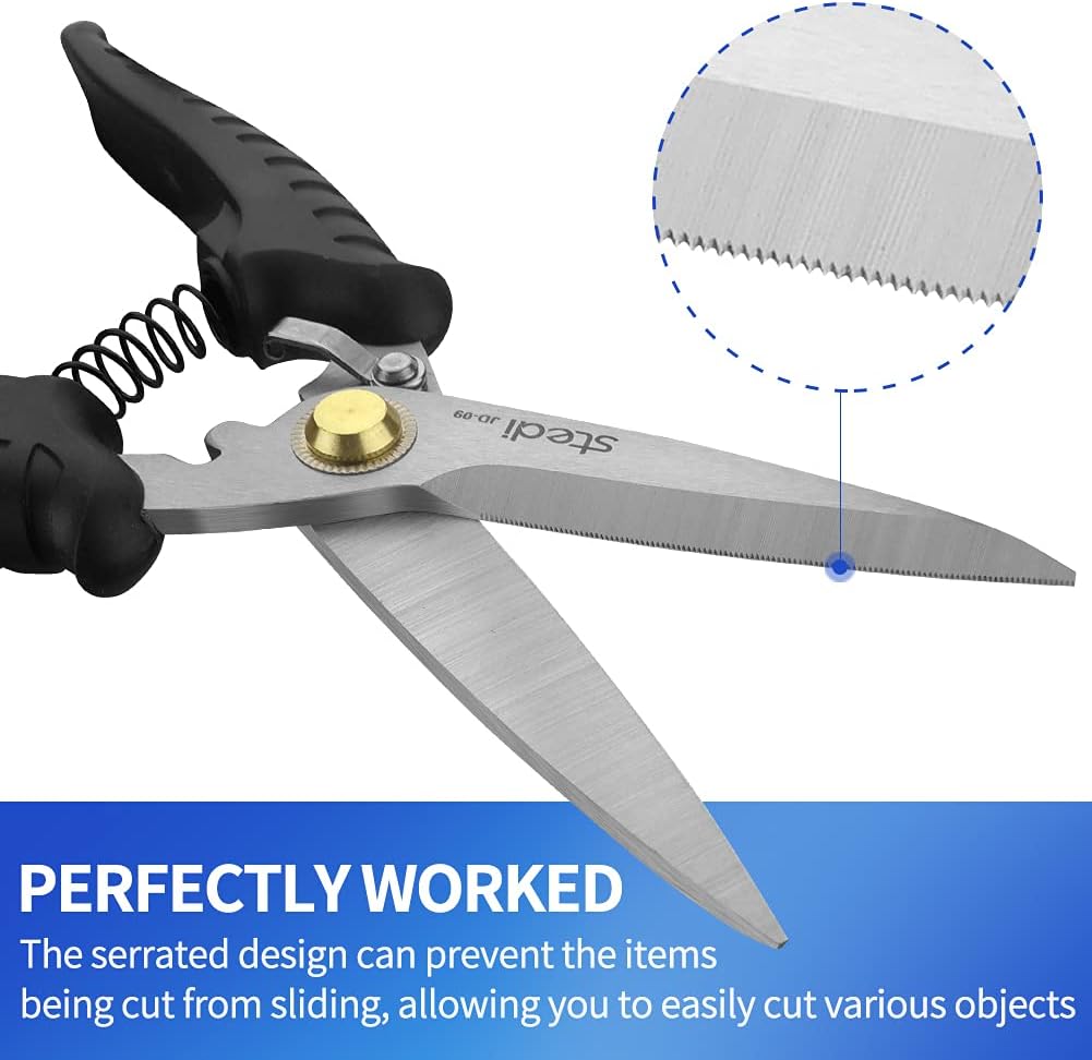 Stedi 8 inch Multipurpose Heavy Duty Scissors for Household Pruning - TTpen