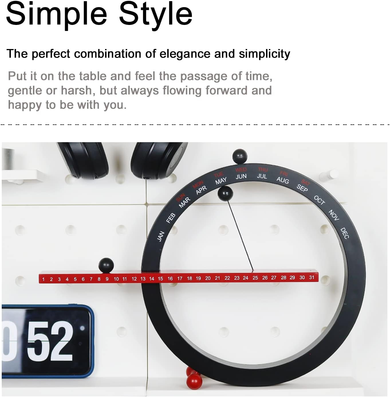 Desk 2024 Perpetual Calendar,Month Week Date Display