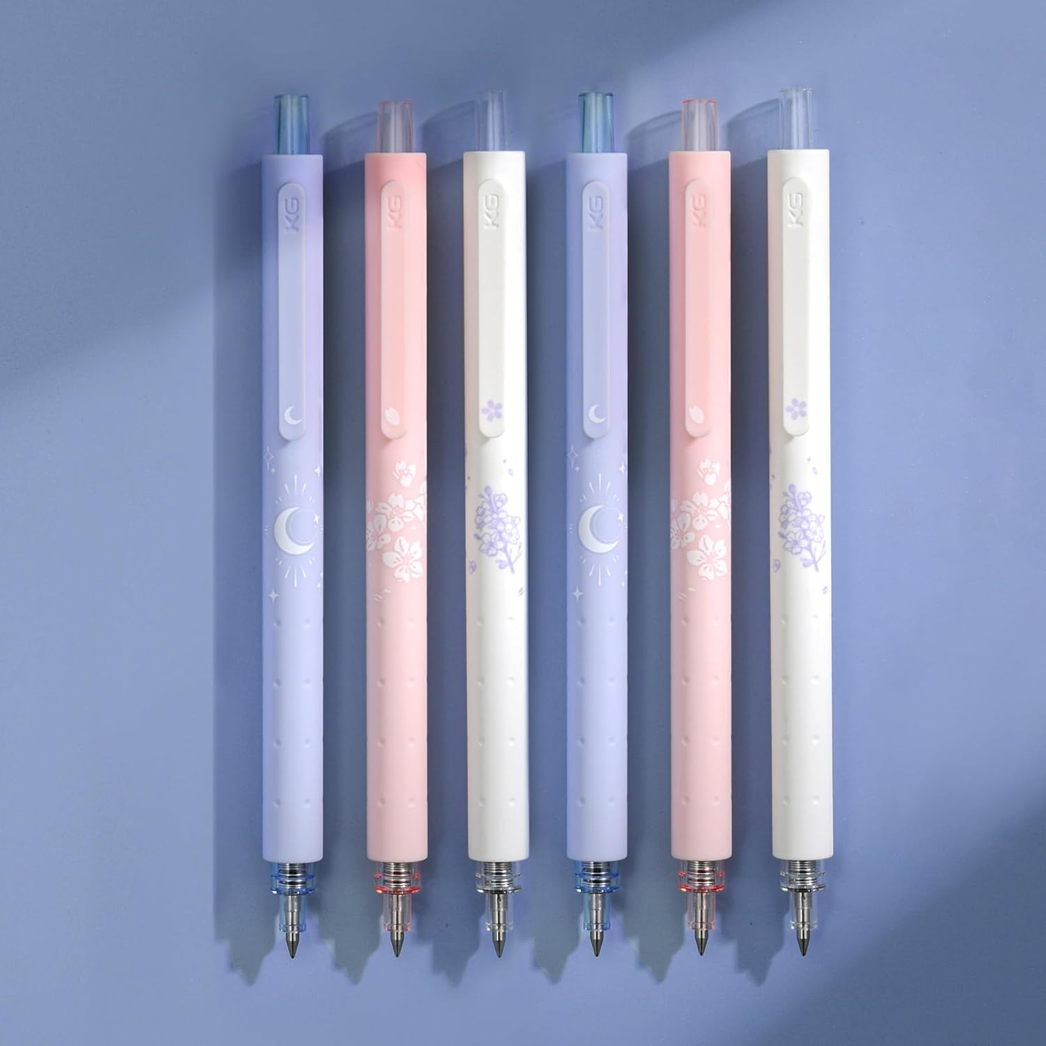 Kaco Gel Pens Cute Stationery 6 Pieces 0.5mm