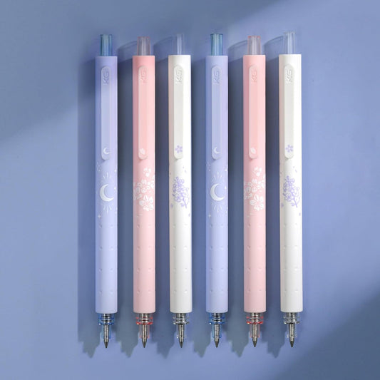 Kaco Gel Pens Cute Stationery 6 Pieces 0.5mm