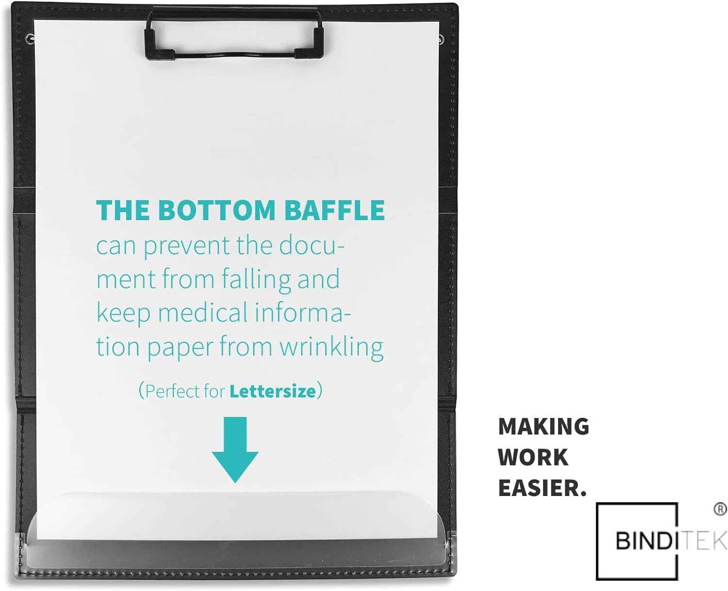 3-Layers Folding Nurse Clipboard with Nursing Edition Cheat Sheets Black - TTpen