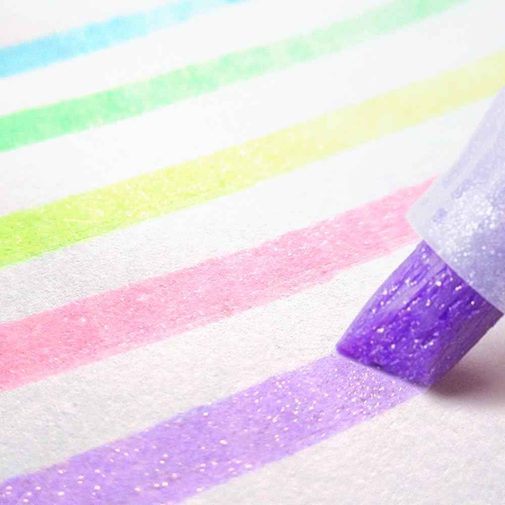 Zebra Glitter Highlighter, Kirarich, 5 Color Set