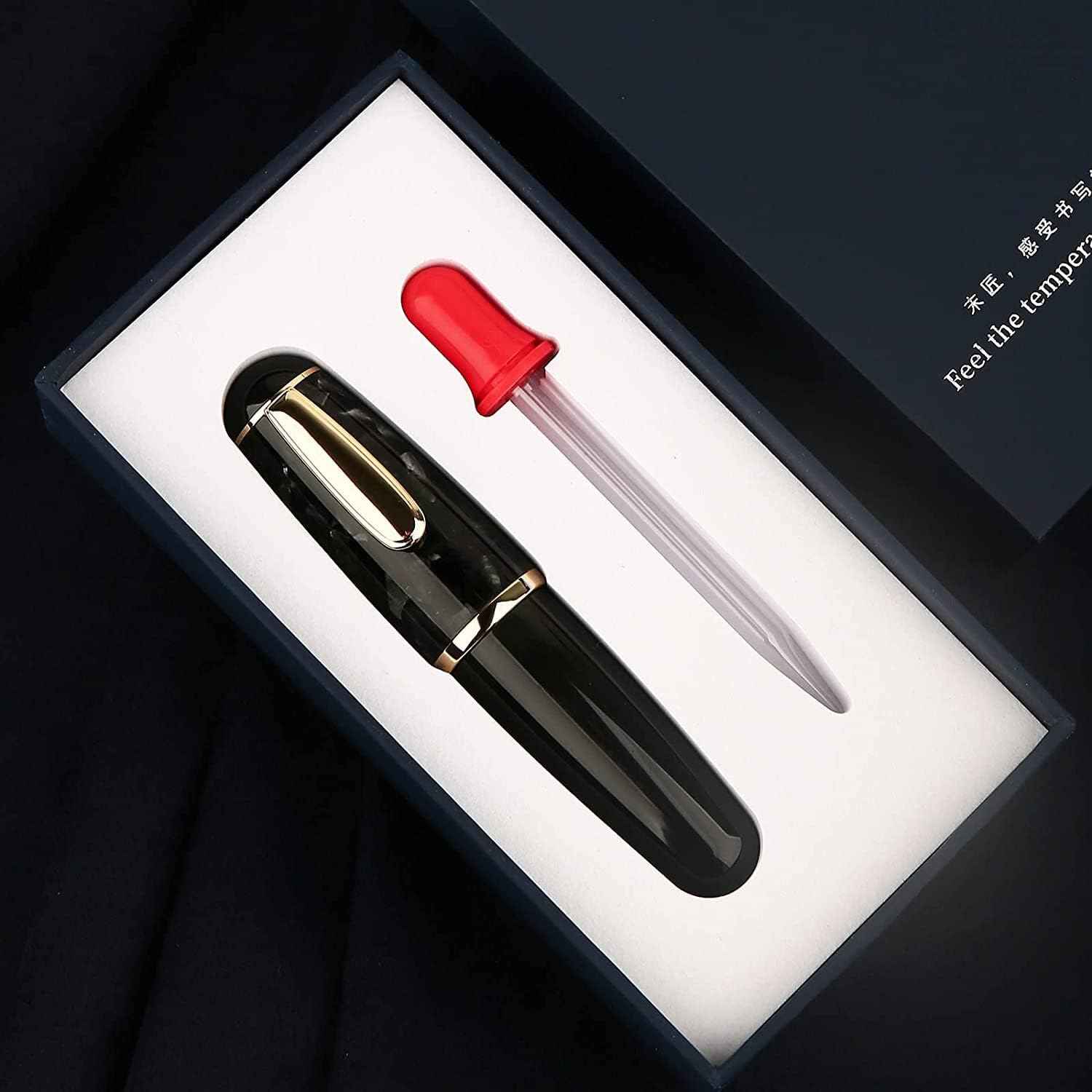 Majohn Q1 Mini Fountain Pen Short Resin Pocket Pen Large Capacity - TTpen